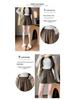 Damen Winter-Bootcut-Shorts aus PU-Leder mit hohem Bund: Elastischer Bund, lockerer Schnitt mit weitem Bein