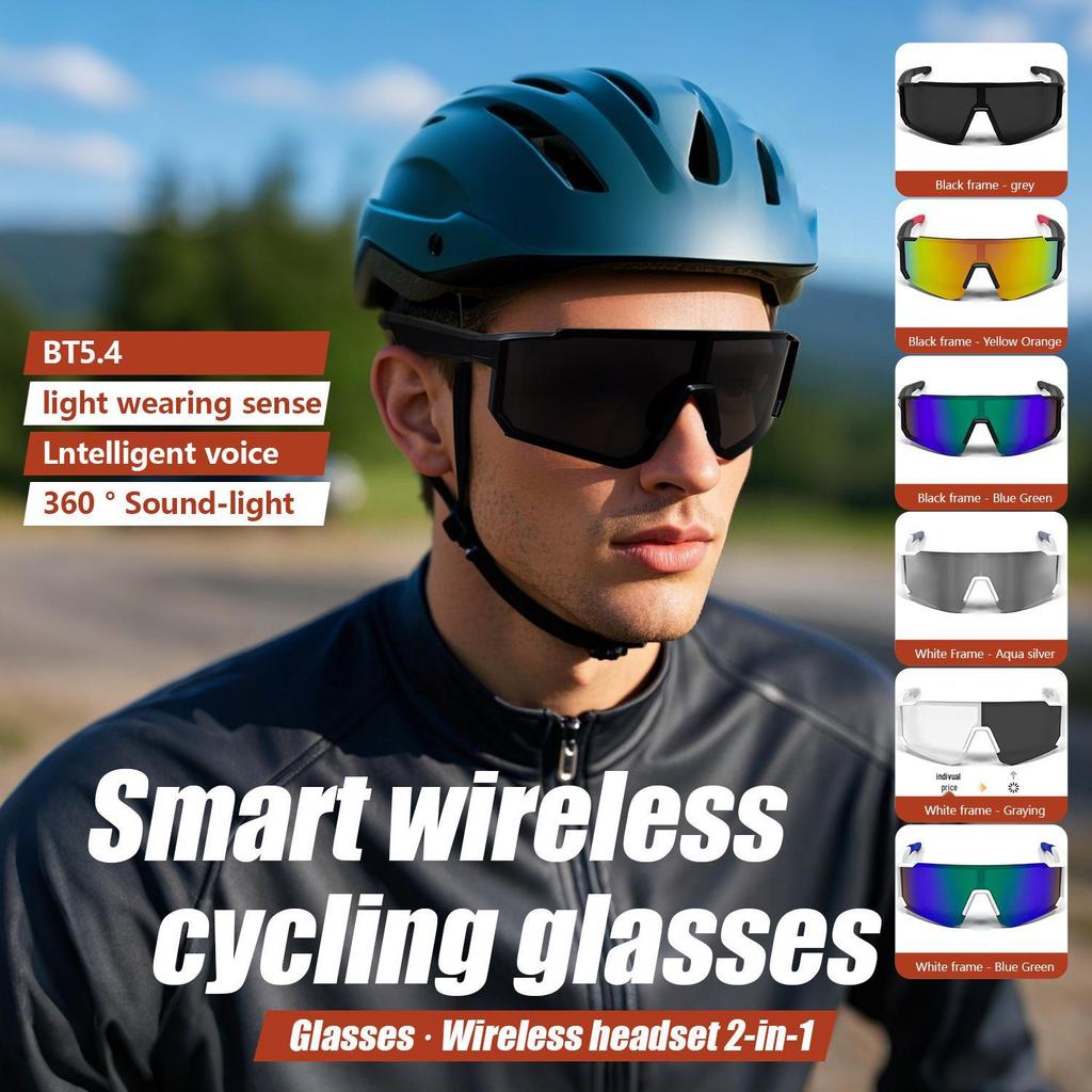 Bluetooth Cycling Sunglasses: UV Protection, Music & Calls, Color-Changing