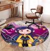 Coraline Pattern Round Rug, Indoor/Outdoor Mat, for Picnic, Gameroom, Bedroom, Office, Living Room, Home Decor Carpet, Birthday Gift