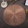 Round Hollow PVC Placemat Waterproof Heat-Resistant Table Mats Elegant Home Restaurant Dining Decor Scratch-Proof Dirt-Resistant Insulation Mat