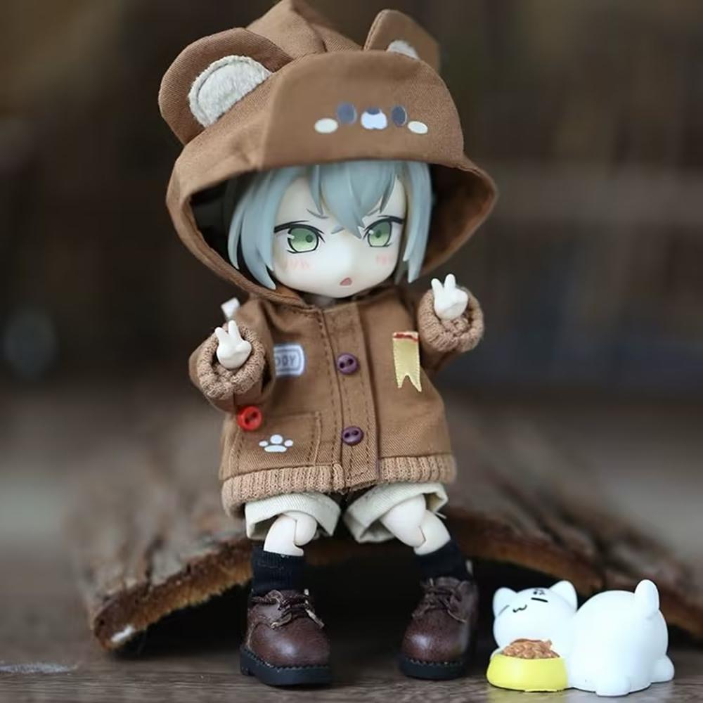 OB11 Doll Bear Coat Set Clothes And Pants Suit For Ob11 1/12 Doll Outfit Daily Casual Accessories For Children Diy