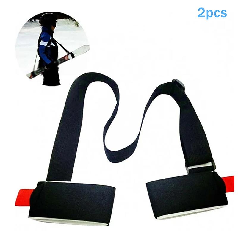 Sangle Fixe pour Ski d'Extérieur Sangle de Ski Double Planche Portative Bretelles d'Épaule pour Snowboard Bretelles d'Épaule pour Traîneau Adulte Accessoire de Ski