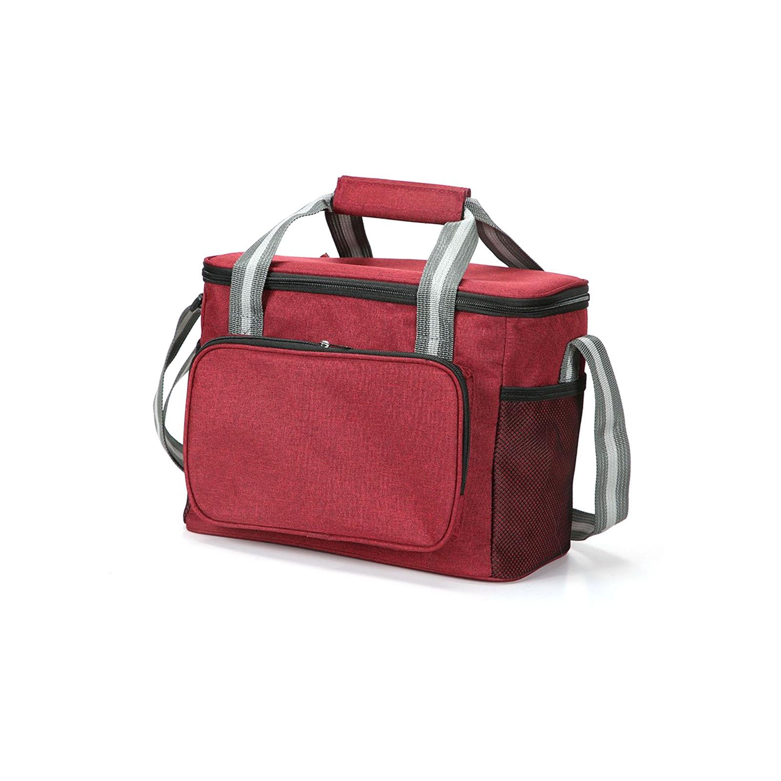 Insulated Lunch Bag 300D Oxford Cloth 24L Rainproof Leakproof Insulated Cooler Bag with Adjustable S Red 2290₽