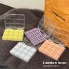 Macaron Pastel Non-Cross-Grid Small Nail Art Storage Box - Practical & Portable with Separate Compartments
