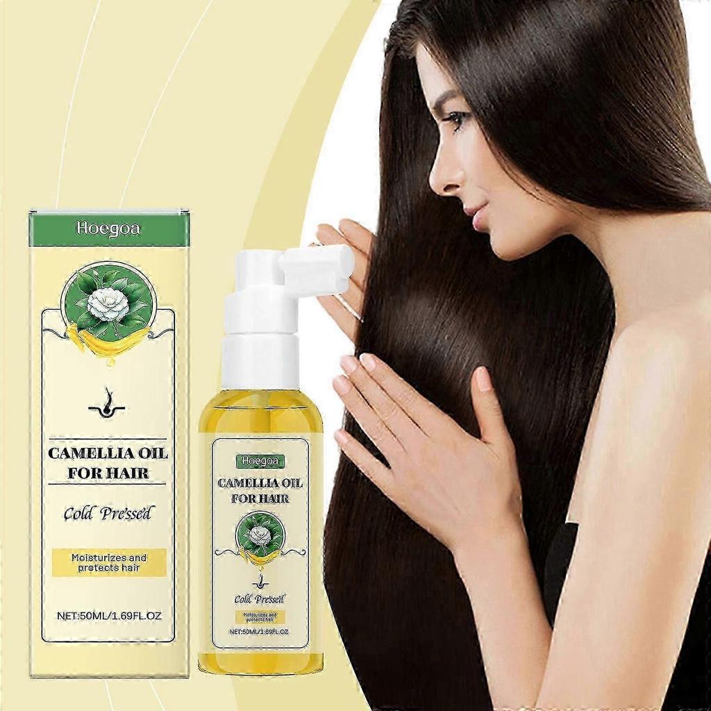 Nourishing Hair Care Camellia Oil Spray, Camellia Flower Essential Oil, Herbal Extract Camellia Seed Oil Hair Care Spray, Repair Dry and Irritated Hai