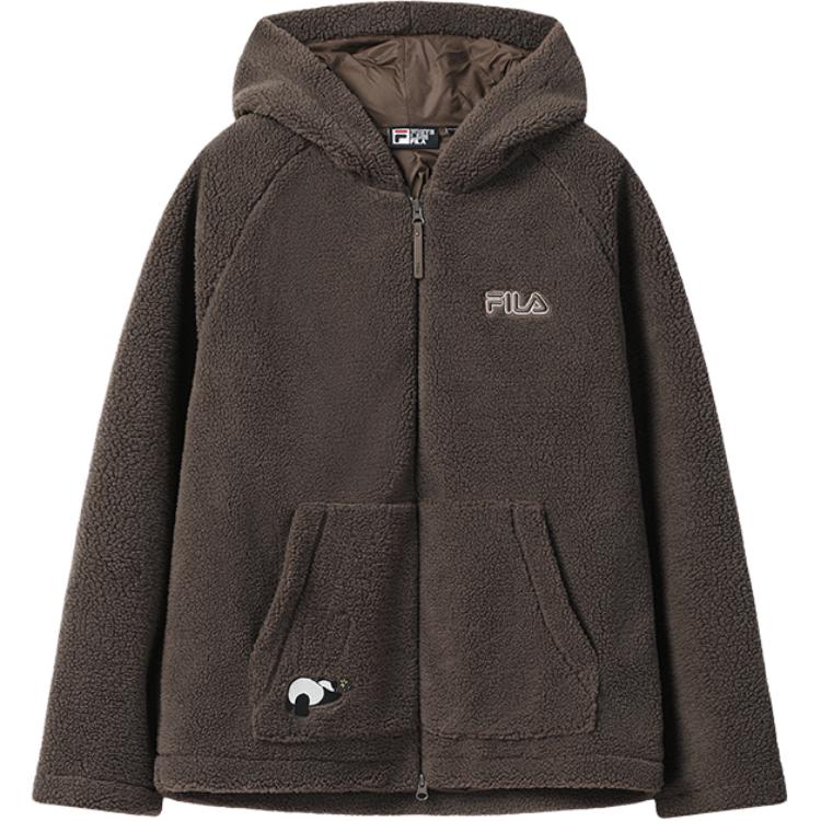 New FILA HERITAGE Velvet feel Coat Unisex F51U548502F-BN