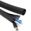 1Pcs 8~32Mm Self-Closed Insulated Sheath 1 Meter Pet Braided Cable Sleeve High Protection Wear Resistant Wire Organizer Sleeving