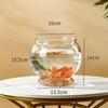 High-Transparency Round Fish Tank: Unbreakable, Impact-Resistant, Drop-Resistant Ecological Aquarium for Small Desktop or Living Room.
