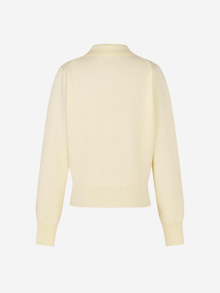 LORDLOAR Signature Collar Long Sleeve Knit Yellow