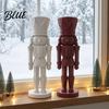 Modern Nutcracker Figure 3D Printed Soldier Statue Geometric Minimalist Figurine for Desk Luxury Home Tabletop Piece Shelf DIY Paintable Sculpture,