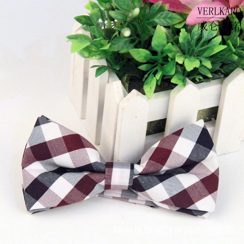 Wielokolorowa żakardowa w 100% bawełniana muszka biznesowa i casualowa