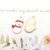 Christmas Oil Drip Alloy Small Pendant Bracelet Necklace Pendant Handmade Diy Material Jewelry Accessories
