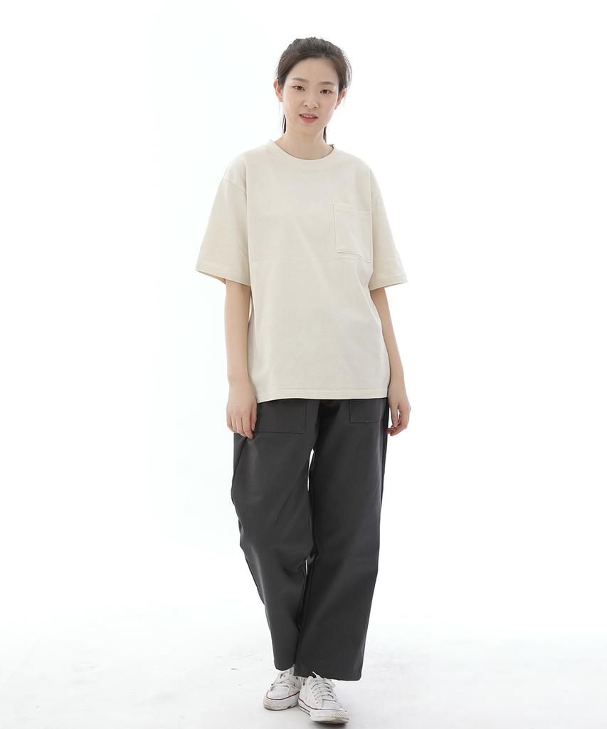 Seinteukeulu Wide Ankle Drop Fatigue Pants Waf-319 Dark Gray
