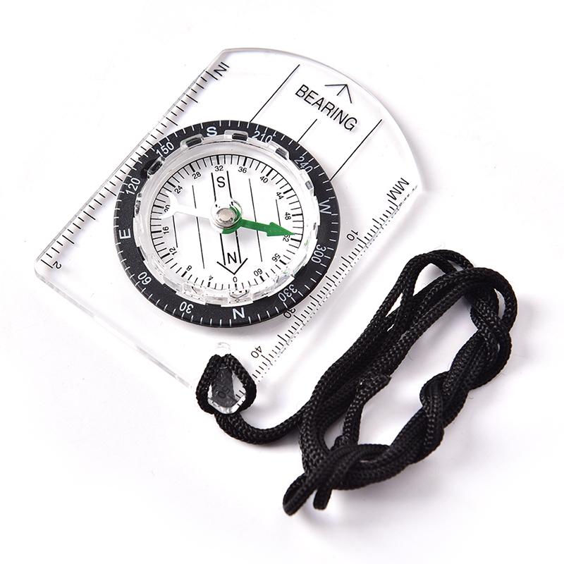 1Pc Outdoor Hiking Camping Compass Map Scale Ruler Multifunctional Equipment