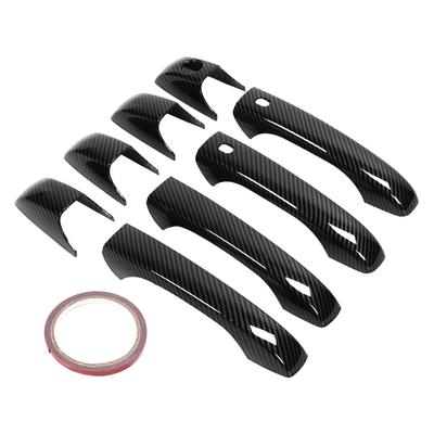 8 peças Estilo Fibra de Carbono Maçaneta da Porta Capa Guarnição Substituição para Jeep Patriot Grand Cherokee Durango
