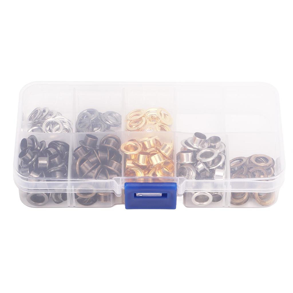 Grommet Tool Kit Sturdy Colorful Plating Easy Installation Metal Grommets Set for Shoes Bags Clothing Leather Crafts