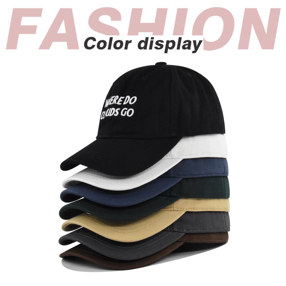 Cap Where Baseball Do Letter Embroidered Duckbill Sunshade Hat Material Cotton