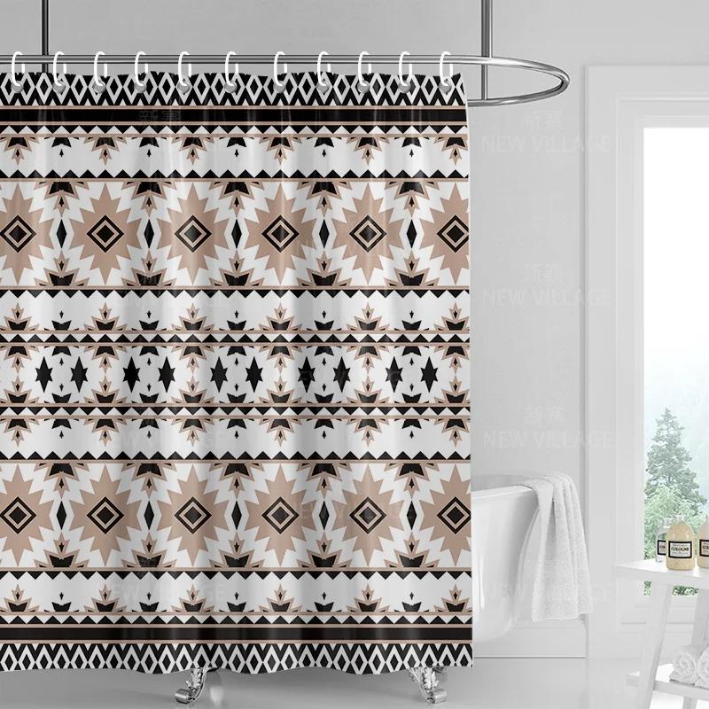 Dekoracja domu zasłony prysznicowe łazienka wodoodporna zasłona materiał Pokój dzienny Nowoczesny Nordycki Nowoczesny prosty wzór geometryczny
