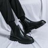 Men's Casual Fashion Martin High-Top Boots - Autumn/Winter Thick-Soled Korean & British Style, Slip-On Height-Increasing Design