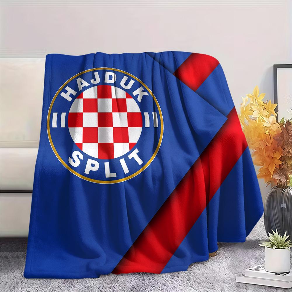 Fotbalový klub Hajduk Tištěná flanelová deka, Vysoká kvalita, Pohodlná pro všechna roční období, Domácí dekorace, Teplo a pohodlí