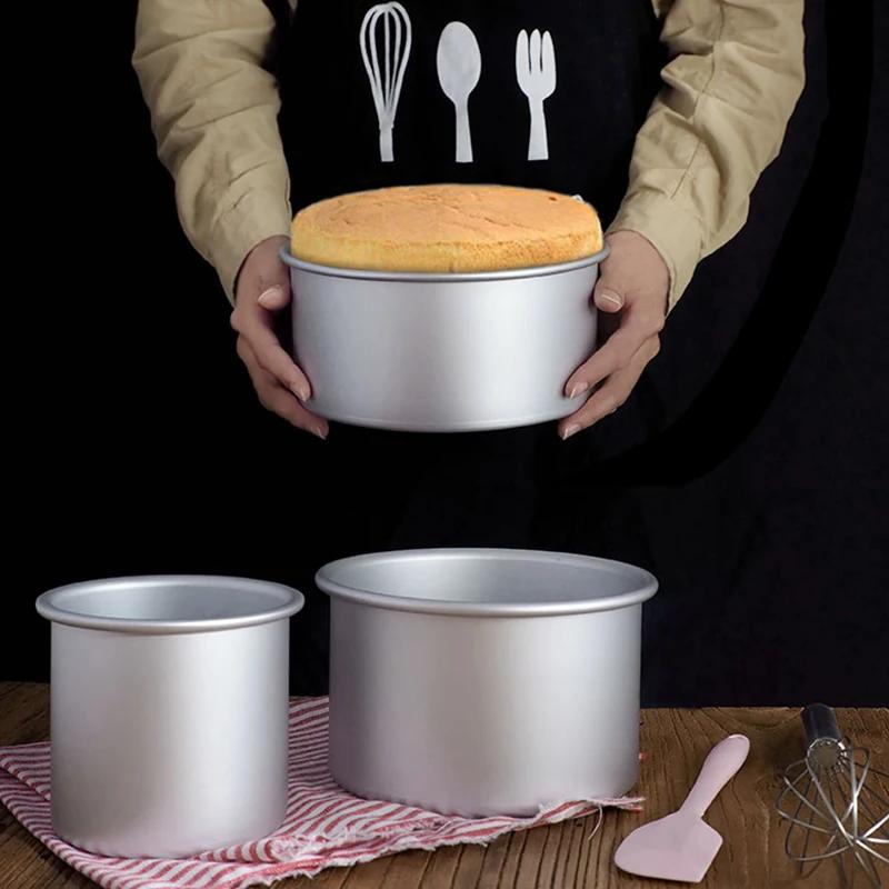 6/8/10 Inch Heightened Cake Mould Deepened Anode Removable Bottom Mold Baking Tool Cylindrical Cake Baking Tray Bakery Tools