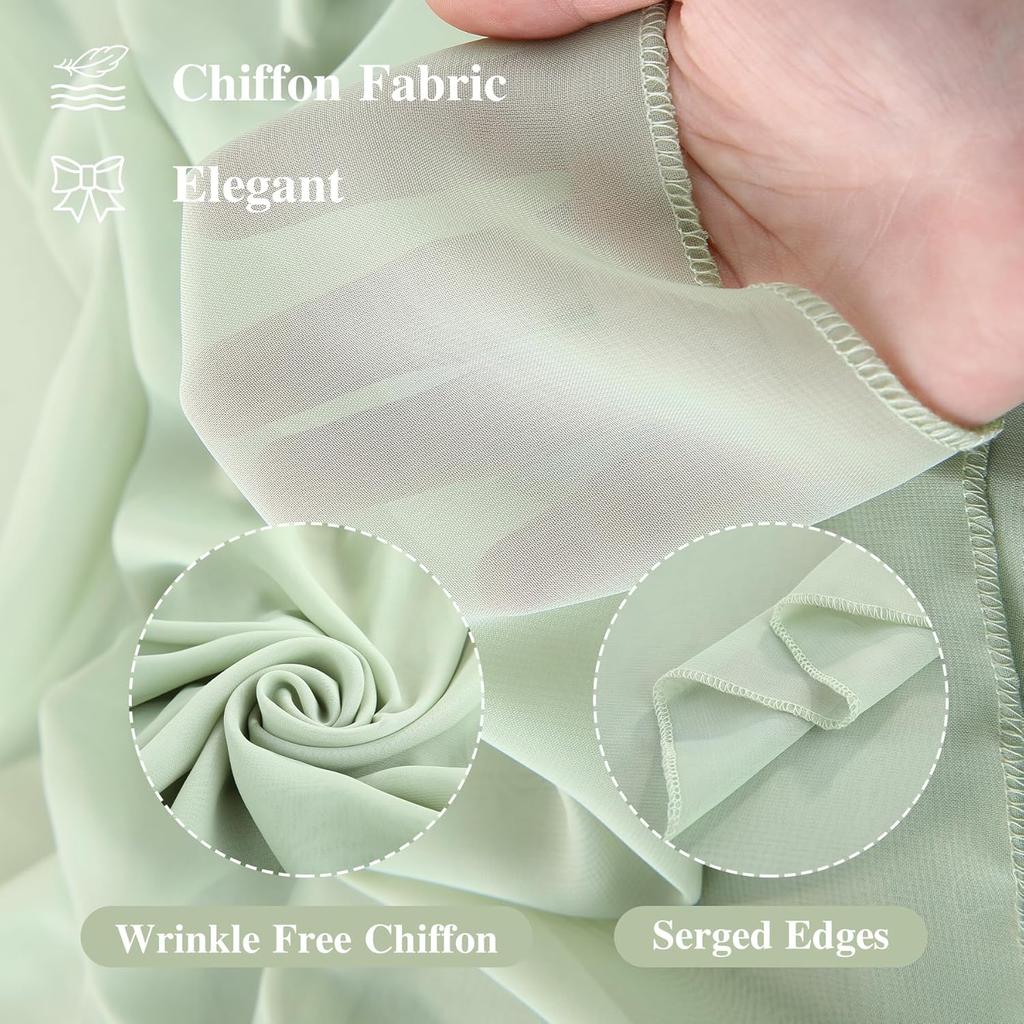 Wedding Arch Draping Fabric, Sheer Chiffon Arch Drape for Bridal Shower Backdrop Outdoor Party Arches Church Ceremony Decoration