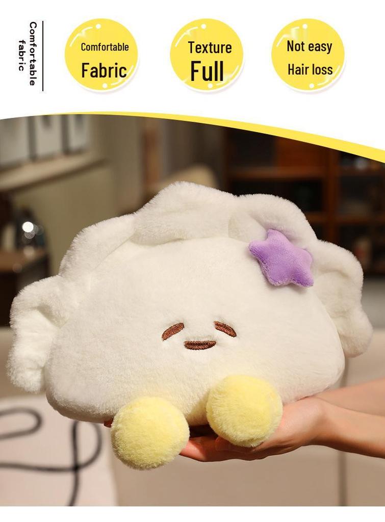 Cute Dumpling Plush Toy Cushion - Jiaozi Doll for Girls