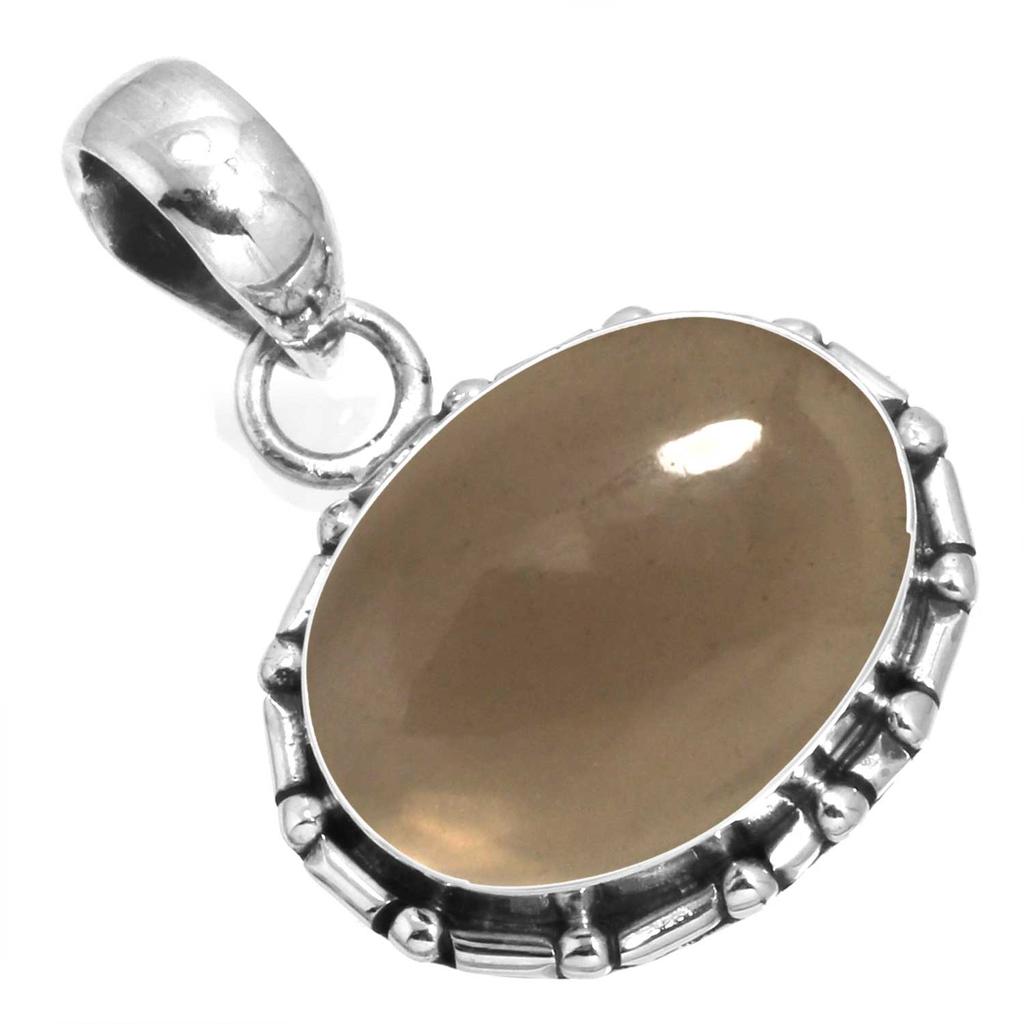 925 Sterlingsilber Anhänger Damen Edelstein Handgefertigter Schmuck Freundschaftstagsgeschenk Malachit Mondstein Rosenquarz Roter Stein Rauchtopas Tigerauge