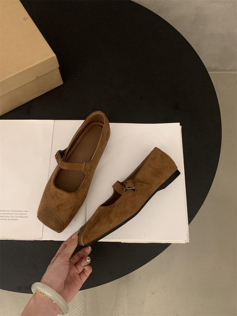 

Туфли Мэри Джейн в стиле ретро на плоской подошве, женская обувь, весна и осень 2024, новый нишевый дизайн, леопардовый принт, светлый рот, квадратный нос, одинарные туфли 40