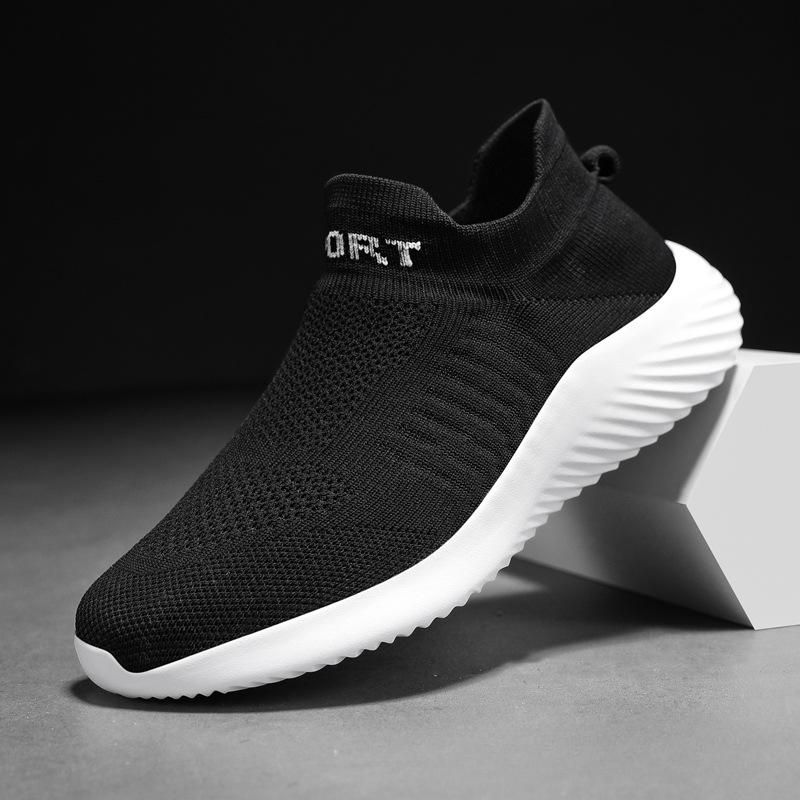 Fashion Men's Sneakers Lightweight Breathable Running Shoes for Men Mesh Summer Slip on Outdoor Walking Yoga Shoe Zapatillas De Deporte