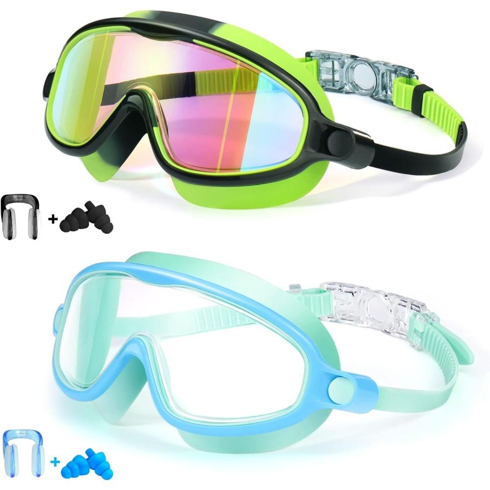 

Swim Goggles 2 Pack Anti-Fog Anti-UV Wide View Swimming Goggles for Kids 3-15 United States