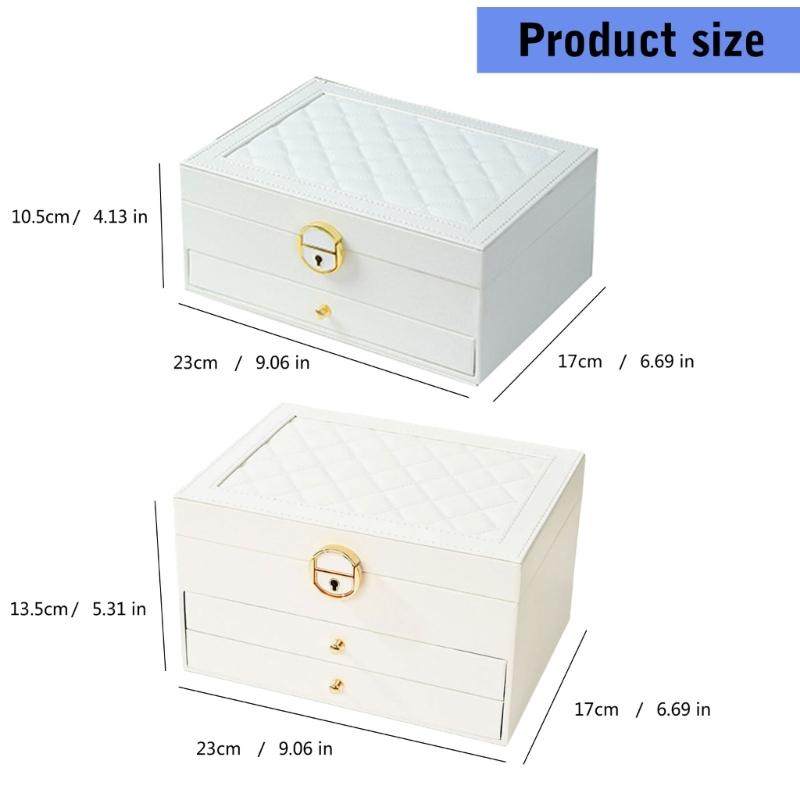 Elegant Jewelry Holder Spacious Multi Tiered Necklace and Earring Organizer with Compartments Jewellery Stoarge Box