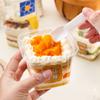50Pcs Disposable Pudding Cups Square Dessert Boxes  for Holding Ice Cream Jelly Yogurt and Mousse