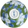 Porcelaine Hamato Hasami, Koshogama, mini bol à riz motif fleurs colorées, vert, 2-18