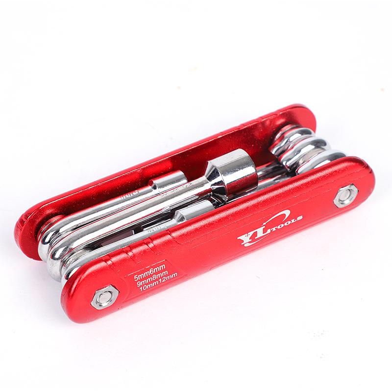 6 in 1 Folding Nut Driver Imperial/Metric Hex Nut Driver Folding Socket Wrench Steel Shank Portable Premium Handle