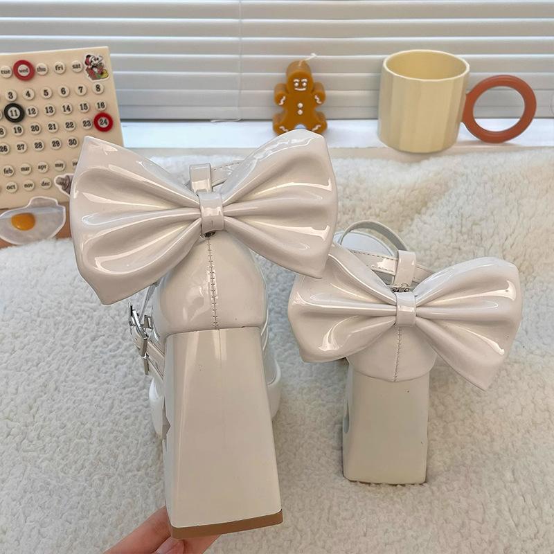 Modische Mary Jane Lederschuhe für Damen, Retro, 2024 Frühling neuer Stil, Lolita High Heels dicke Absätze Japanische JK Einzelschuhe