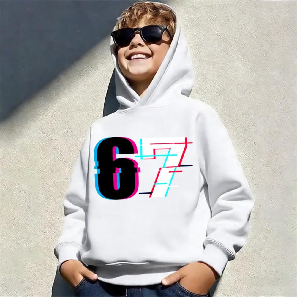 2026 Neuer Trend Lustiges 67 Kostüm Shirt Trendiger Weihnachten 67 Baum Gedruckter Hoodie Kinder Jungen Feiertags T-Shirt Kinder Weihnachten Oberteile