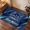 Penrith Panthers Personalized Crystal Velvet Carpet, Customized Name Text Soft Anti‑Slip Rug for Living Room Bedroom