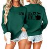 Women's Halloween Print Neck Pullover Sweatshirt Trendy Casual Fall Fashion