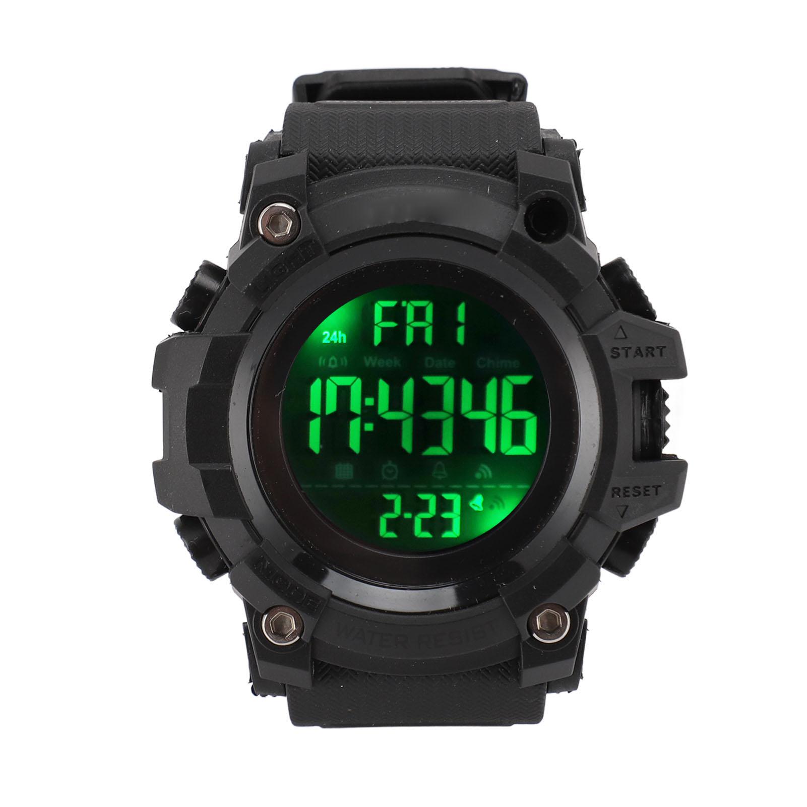 

Цифровые спортивные часы Водонепроницаемость 50 м Будильник Электронные часы со светящейся подсветкой Календарь