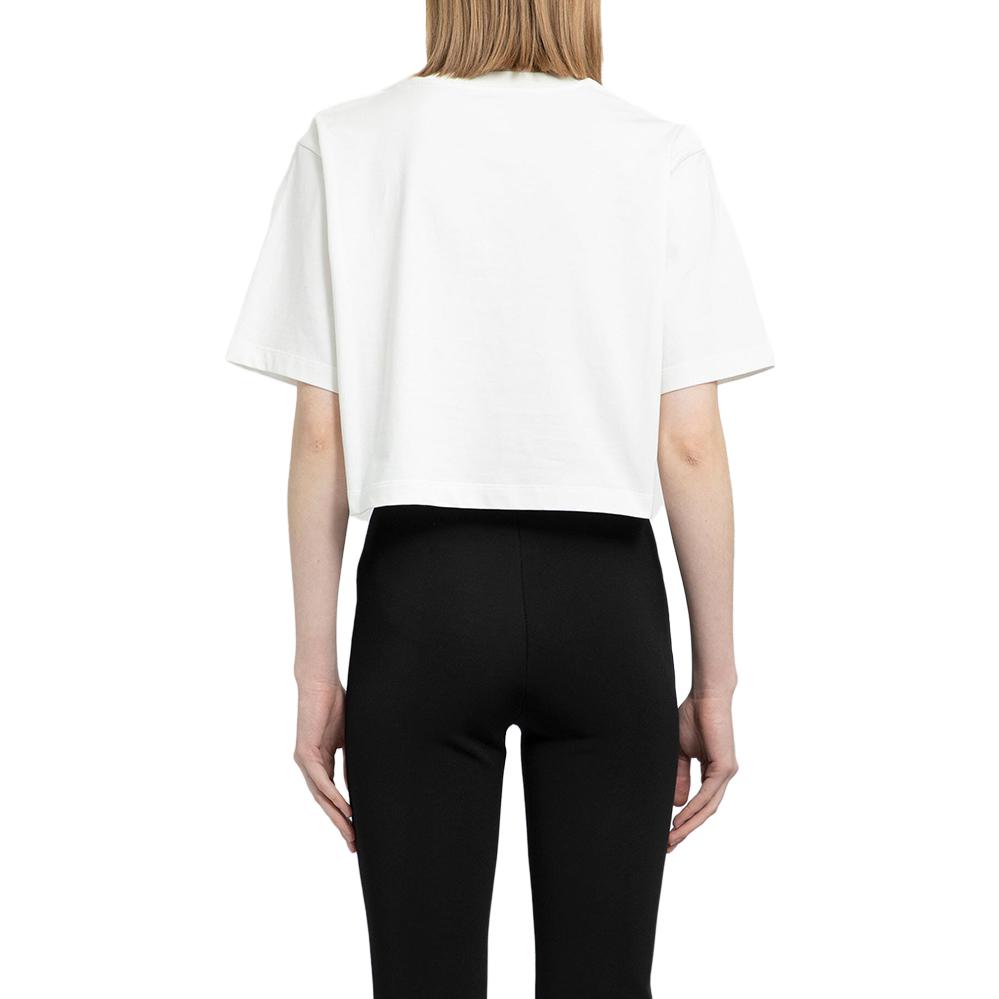 Moncler Logo Print Round Neck Pullover Short Sleeve T-Shirt Women tops White 8C00019-899WS-033