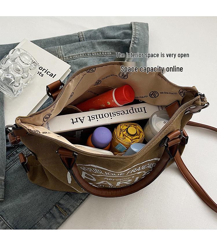 2024 Trendy Women's Letter Tote Handbags: Large Capacity, Casual Commuting, One-Shoulder & Crossbody