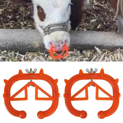 30Pcs Plastic Bull Nose Ring Cattle Nose Thorn Calf Weaner Clamp Cow Weaning Thorns Nose Device Calf Nose Ring Durable Farm Tool
