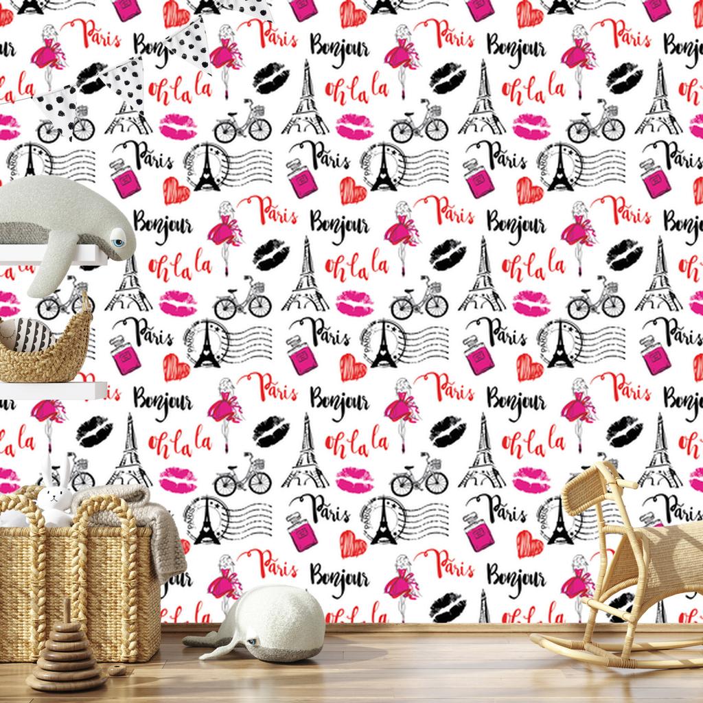 Fashionable Paris wallpaper for living room and bedroom 50x1000