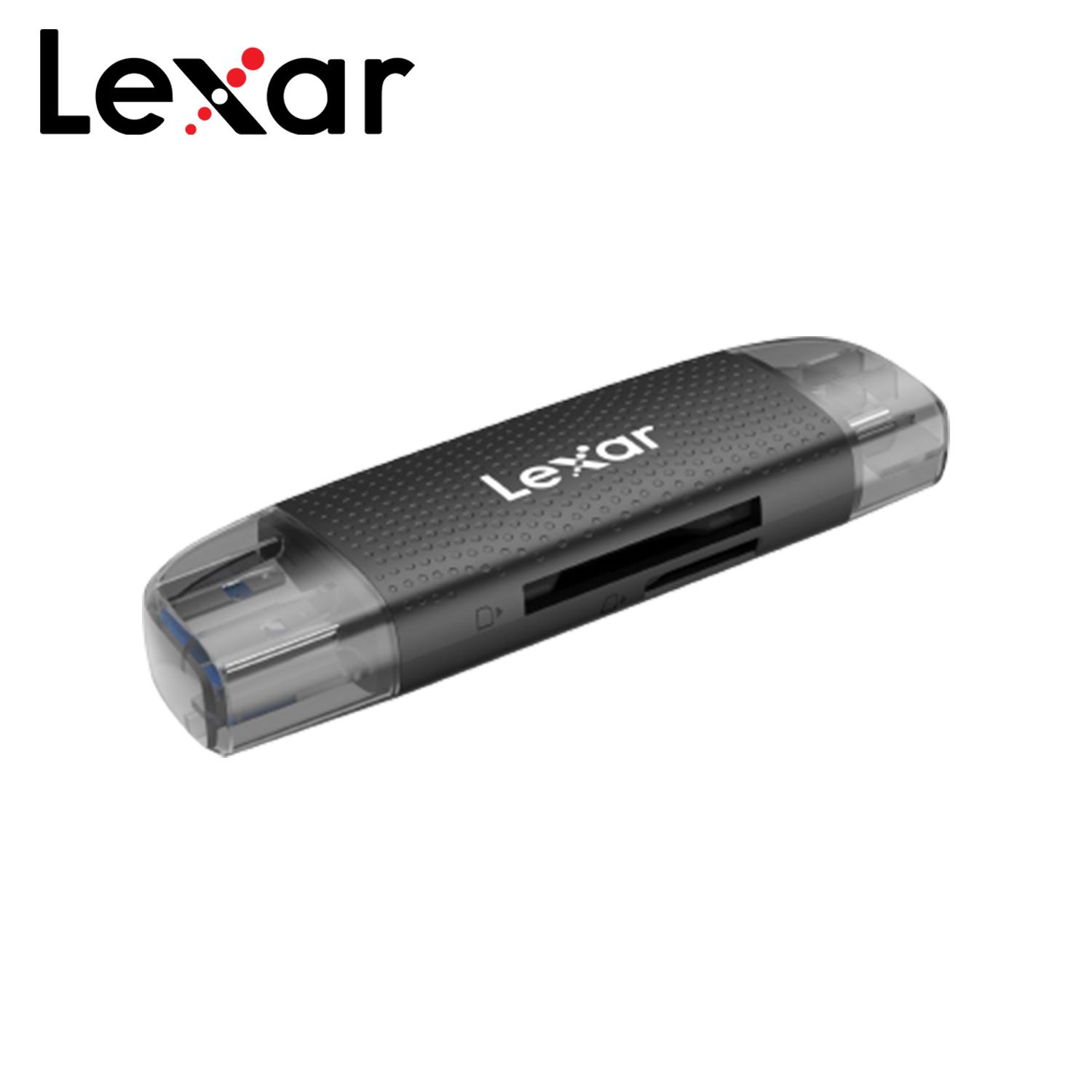 Lexar Card Reader Dual-Slot USB-A USB-C Type-C Reader Up to 205Mb/s 2-in-1 Card Reader SD Card Reader and Micro SD Card Reader for Computer and Phone