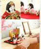 Osaka Choseido Original Compact Mini Hina Doll with Personalized Name and Free Wooden Tag Ceramic Hina Doll with Felt Mat (Sent Separately)