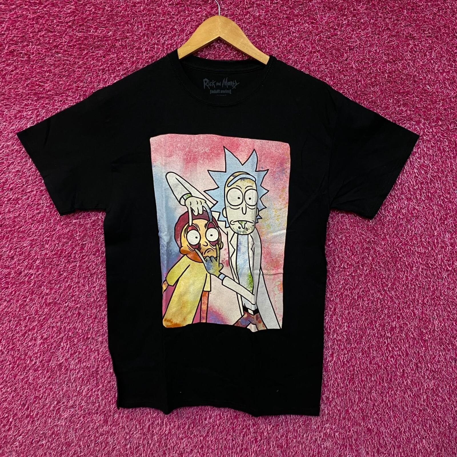Rick and Morty watercolor eye pull Tshirt size medium L