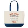Tote Bag - PLANETEE - Cabas - Cotton - Blue - Printed « De Shopping Bleu Chauffeur Aussi Génial »