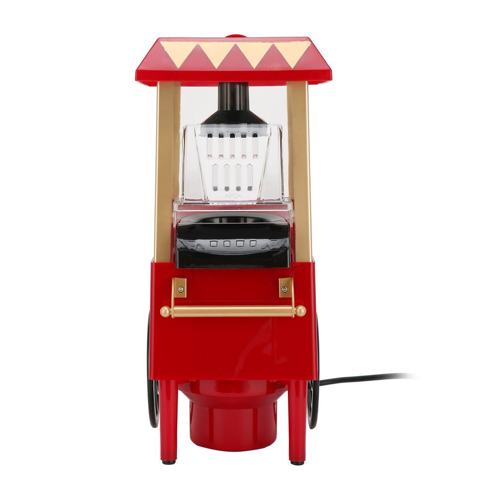 Red Retro Model Automatic Popcorn Machine Household Corn Popper for Party Birthday GiftUK Plug 220V