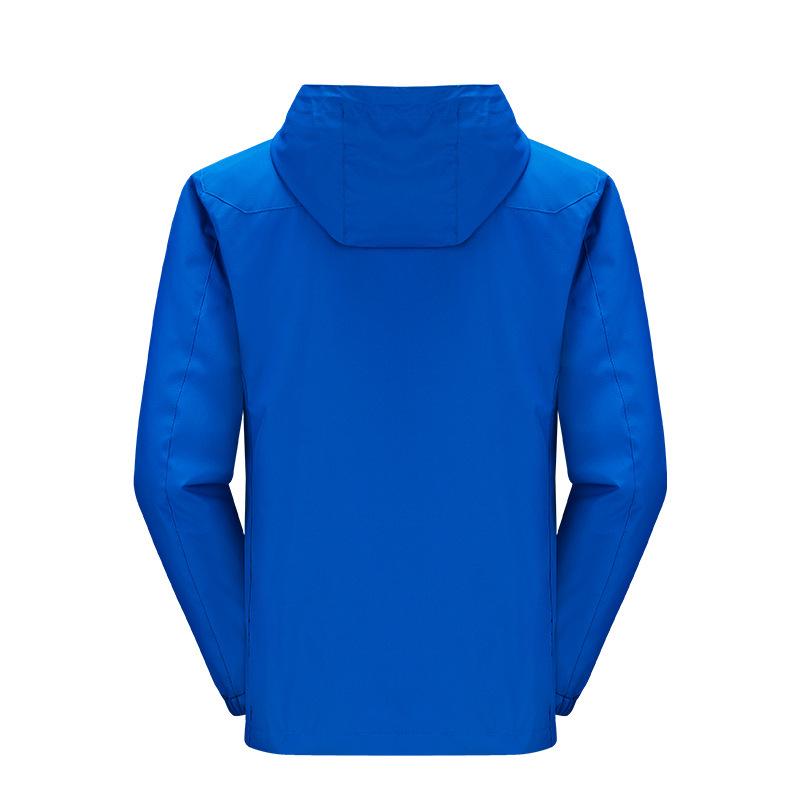 Unisex Outdoor-Windjacke für Paare: Lässige Kapuzenjacke für Frühling-Herbst zum Wandern, anpassbares Logo.